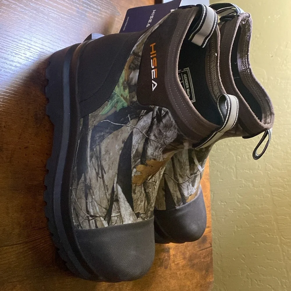 Hisea Waterproof Camo Boots size 7 men’s women’s 9 - Picture 3 of 9
